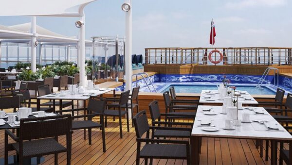 Cunard Queen Victoria emerges from Dry Dock