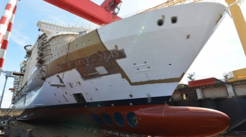 Symphony of the Seas Floated out of Dry Dock