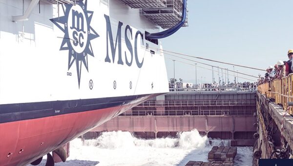 MSC Seaview Cruise Ship Floated Out In Italy