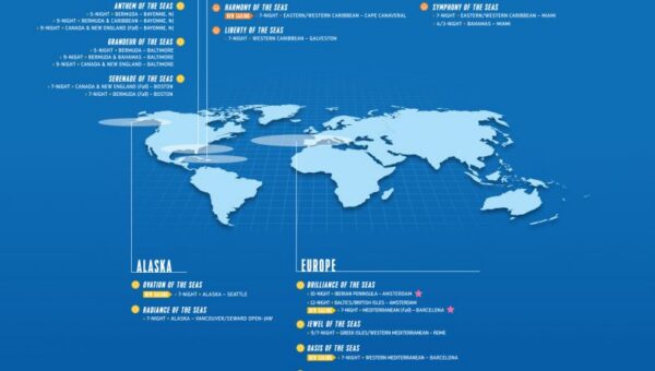 Royal Caribbean 2019-2020 Ship Deployment