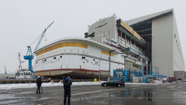 AIDAnova Cruise Ship Taking Shape With New Tail Section
