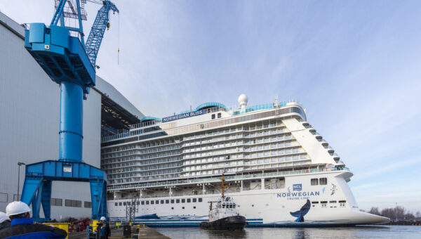 Norwegian Bliss Floated out of Dry Dock