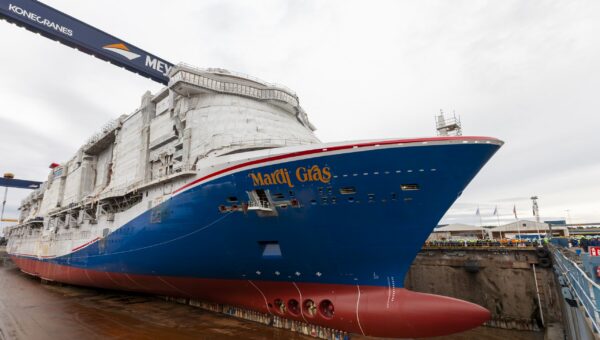 Carnival Mardi Gras Reaches “Float Out” Milestone